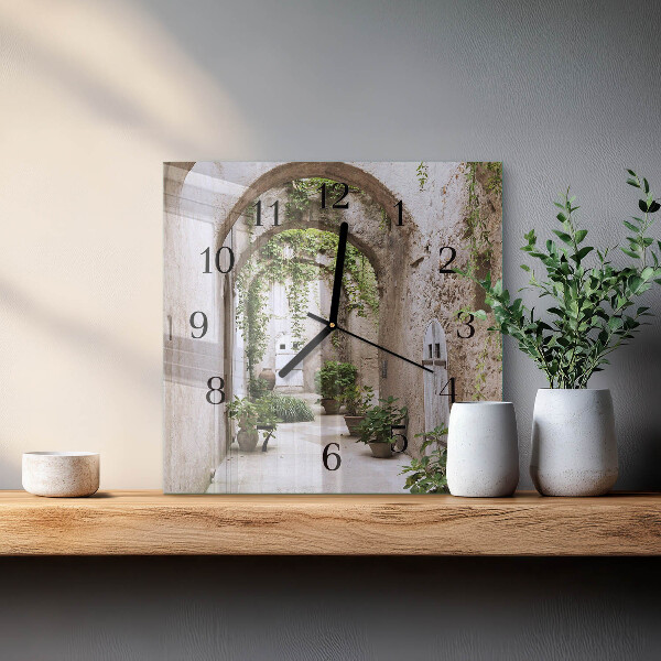 Square wall clock Avenue Plants