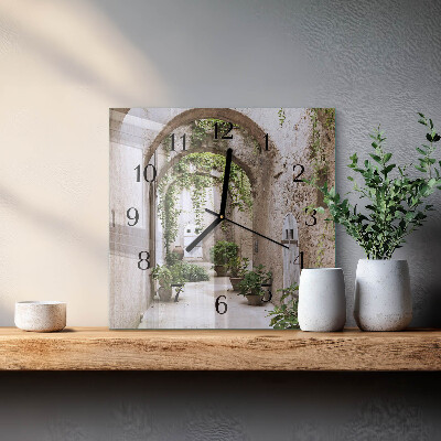 Square wall clock Avenue Plants