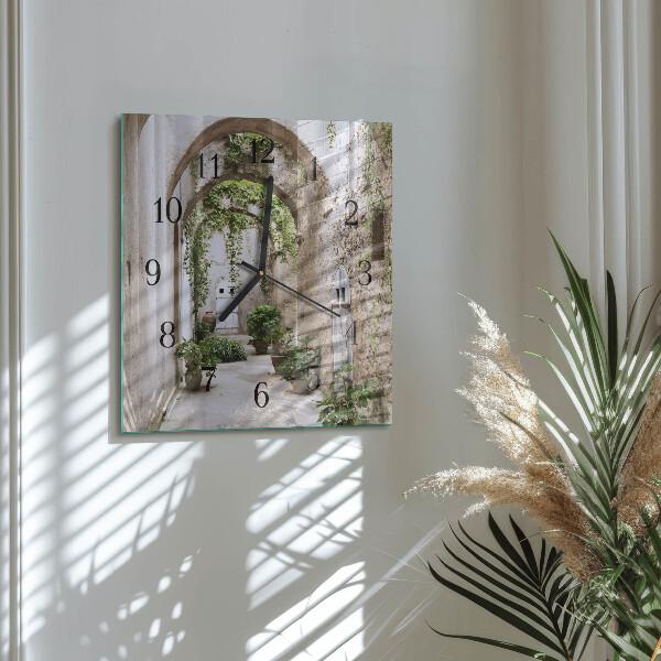 Square wall clock Avenue Plants