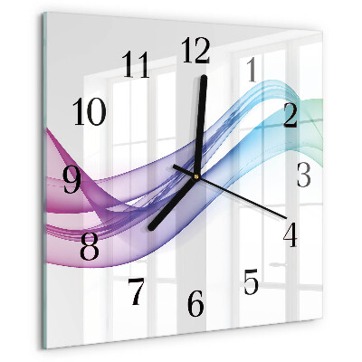 Square wall clock Abstract Lines