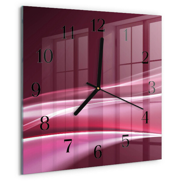 Square wall clock Abstract Lines