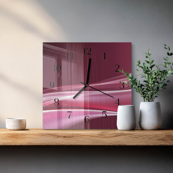 Square wall clock Abstract Lines