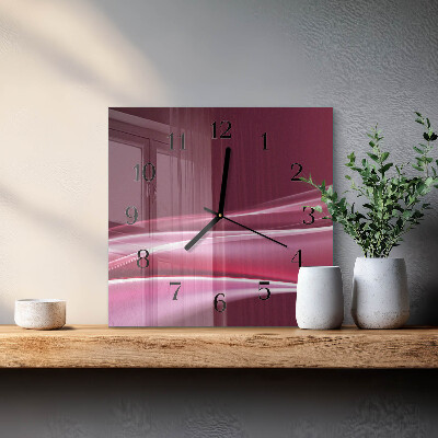 Square wall clock Abstract Lines