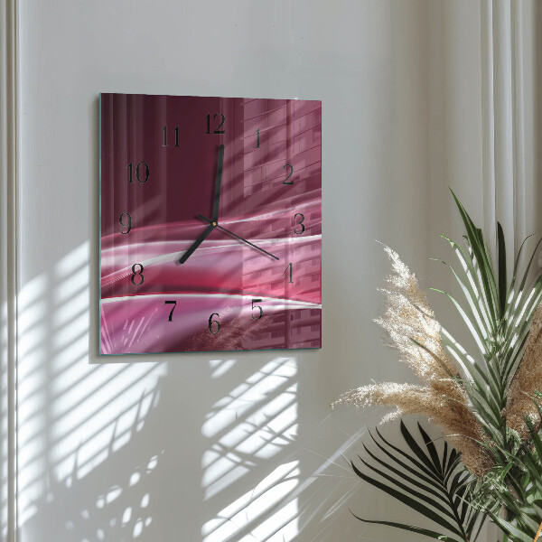 Square wall clock Abstract Lines