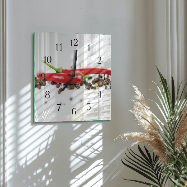 Square wall clock Peppercorns