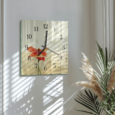 Square wall clock Poppy