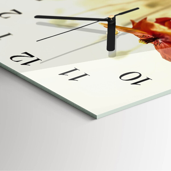 Square wall clock Poppy
