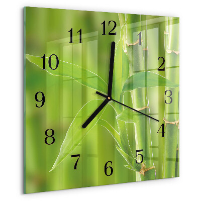 Square wall clock Bamboo Plant