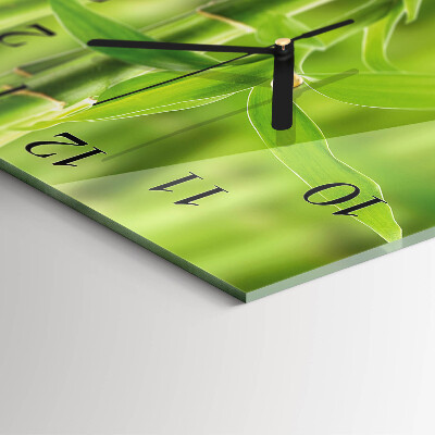 Square wall clock Bamboo Plant