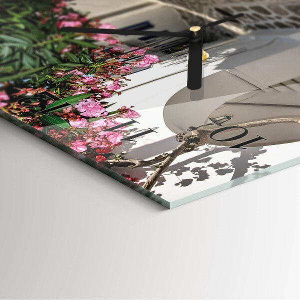 Square wall clock Flowers Alley