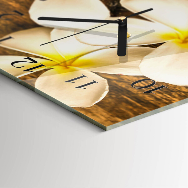 Square wall clock Flowers