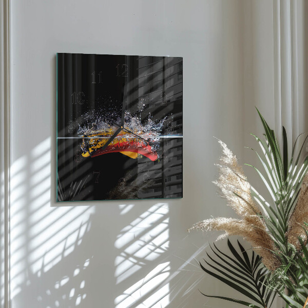 Square wall clock Chili peppers
