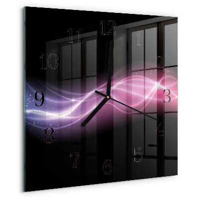 Square wall clock Abstract Lines