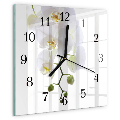 Square wall clock Orchid