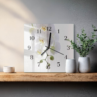 Square wall clock Orchid