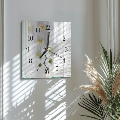 Square wall clock Orchid