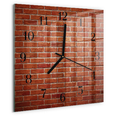Square wall clock Brick Wall