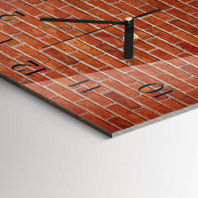 Square wall clock Brick Wall