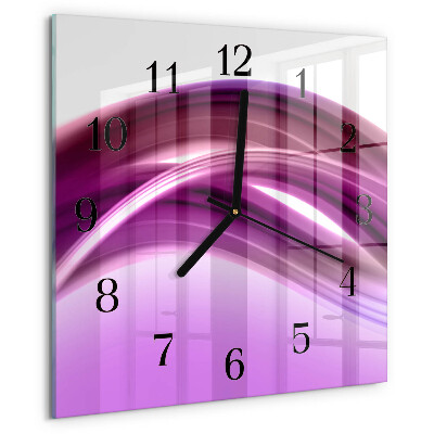 Square wall clock Abstract Lines