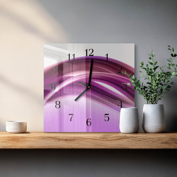 Square wall clock Abstract Lines