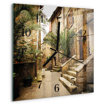 Square wall clock Avenue Palms