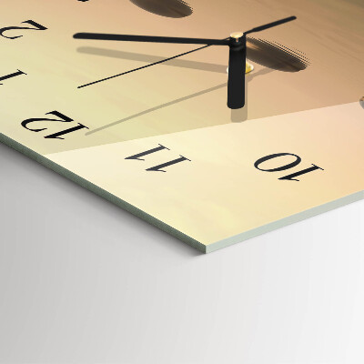 Square wall clock Stones Water