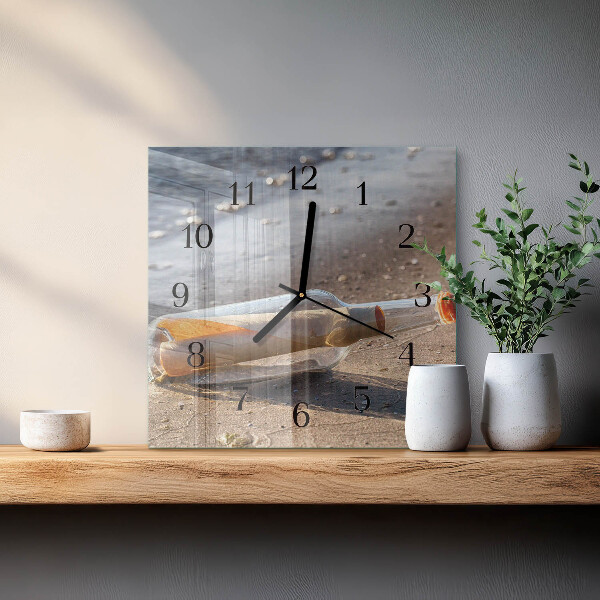 Square wall clock Bottle Letter