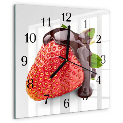 Square wall clock Strawberry Chocolate