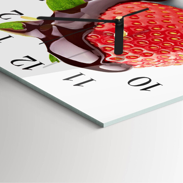 Square wall clock Strawberry Chocolate