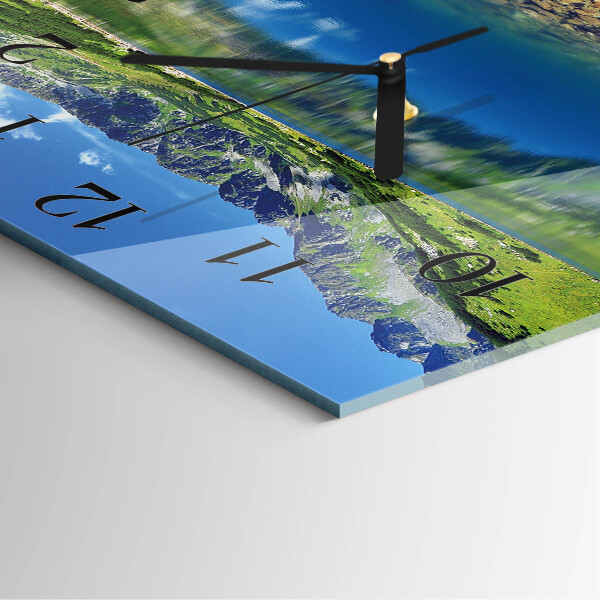 Square wall clock Mountain Lake