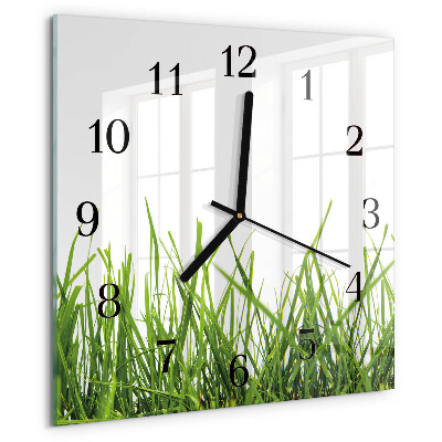 Square wall clock Grass