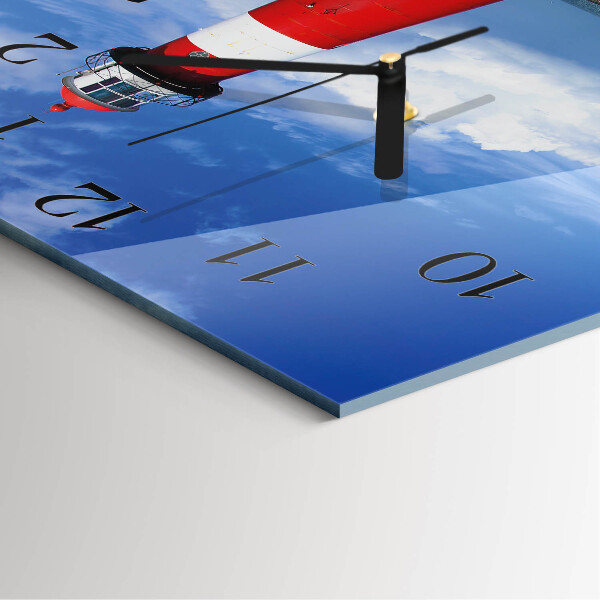Square wall clock Lighthouse