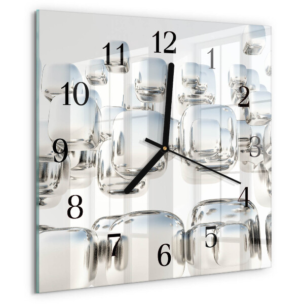 Square wall clock 3D cube