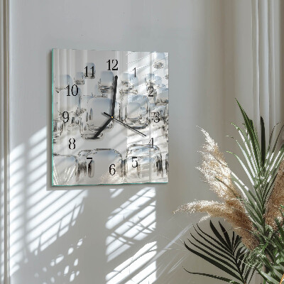 Square wall clock 3D cube