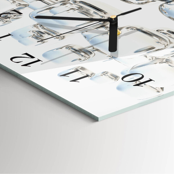 Square wall clock 3D cube