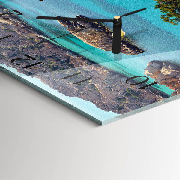 Square wall clock Sea Landscape