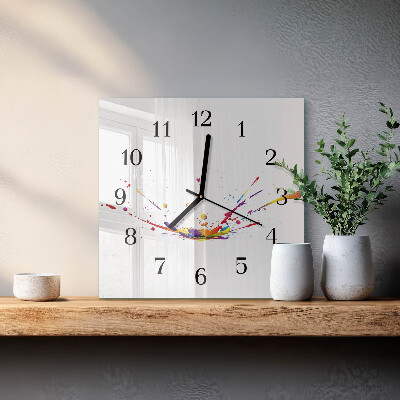 Square wall clock Stains