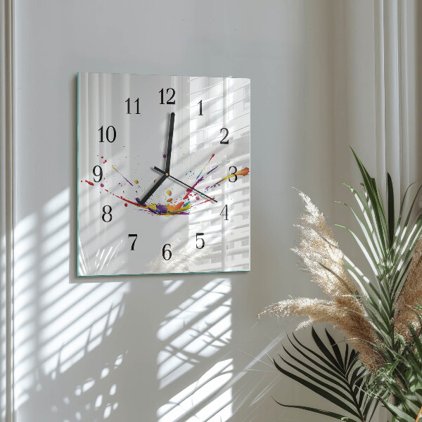 Square wall clock Stains