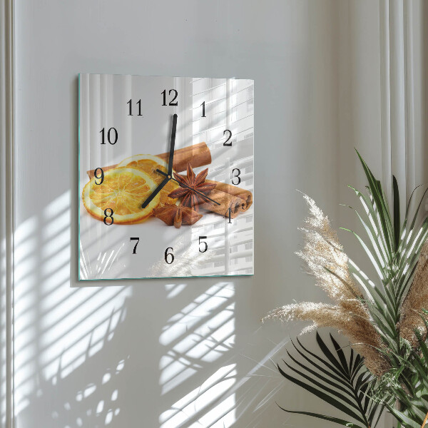 Square wall clock Vanilla with Lemon
