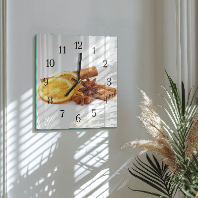 Square wall clock Vanilla with Lemon
