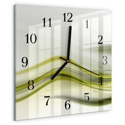Square wall clock Abstract Lines