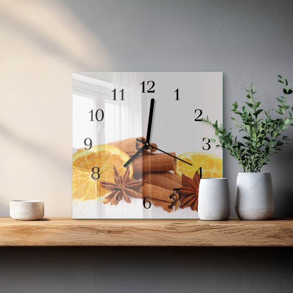 Square wall clock Vanilla with Lemon