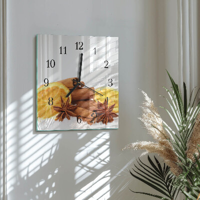 Square wall clock Vanilla with Lemon