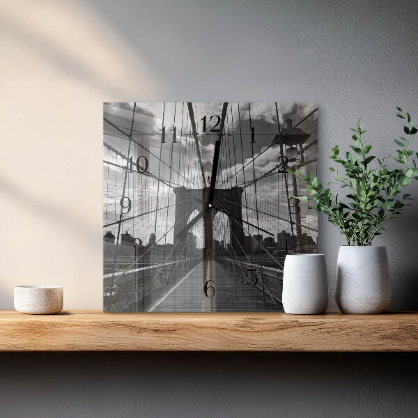 Square wall clock Bridge