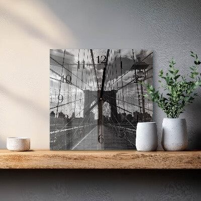 Square wall clock Bridge