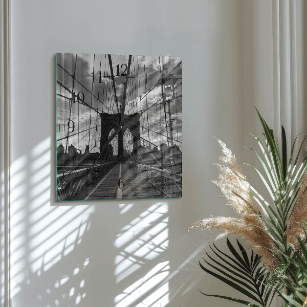 Square wall clock Bridge