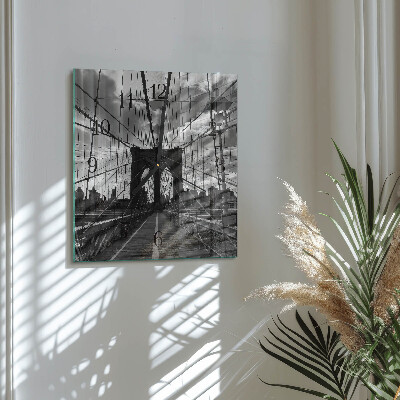 Square wall clock Bridge