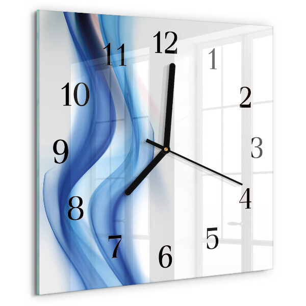 Square wall clock Abstract Smoke