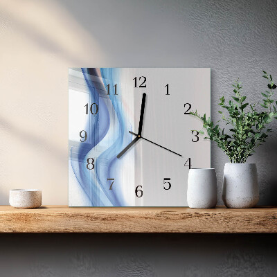 Square wall clock Abstract Smoke