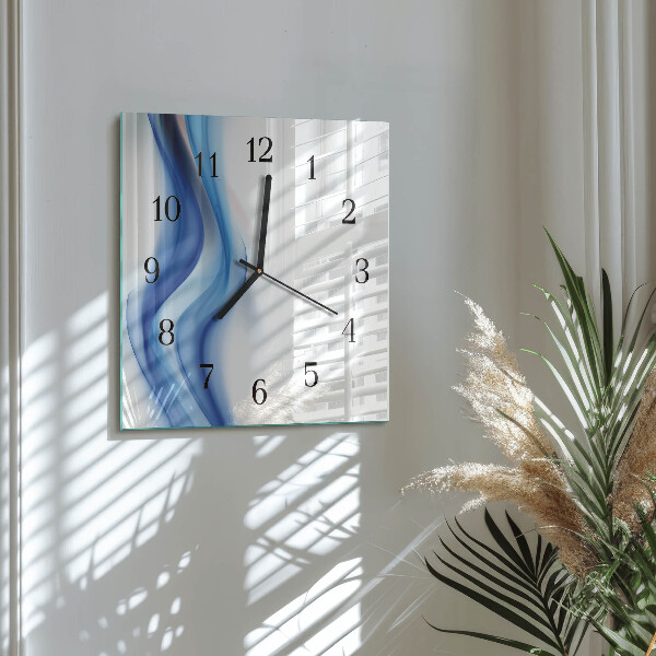 Square wall clock Abstract Smoke